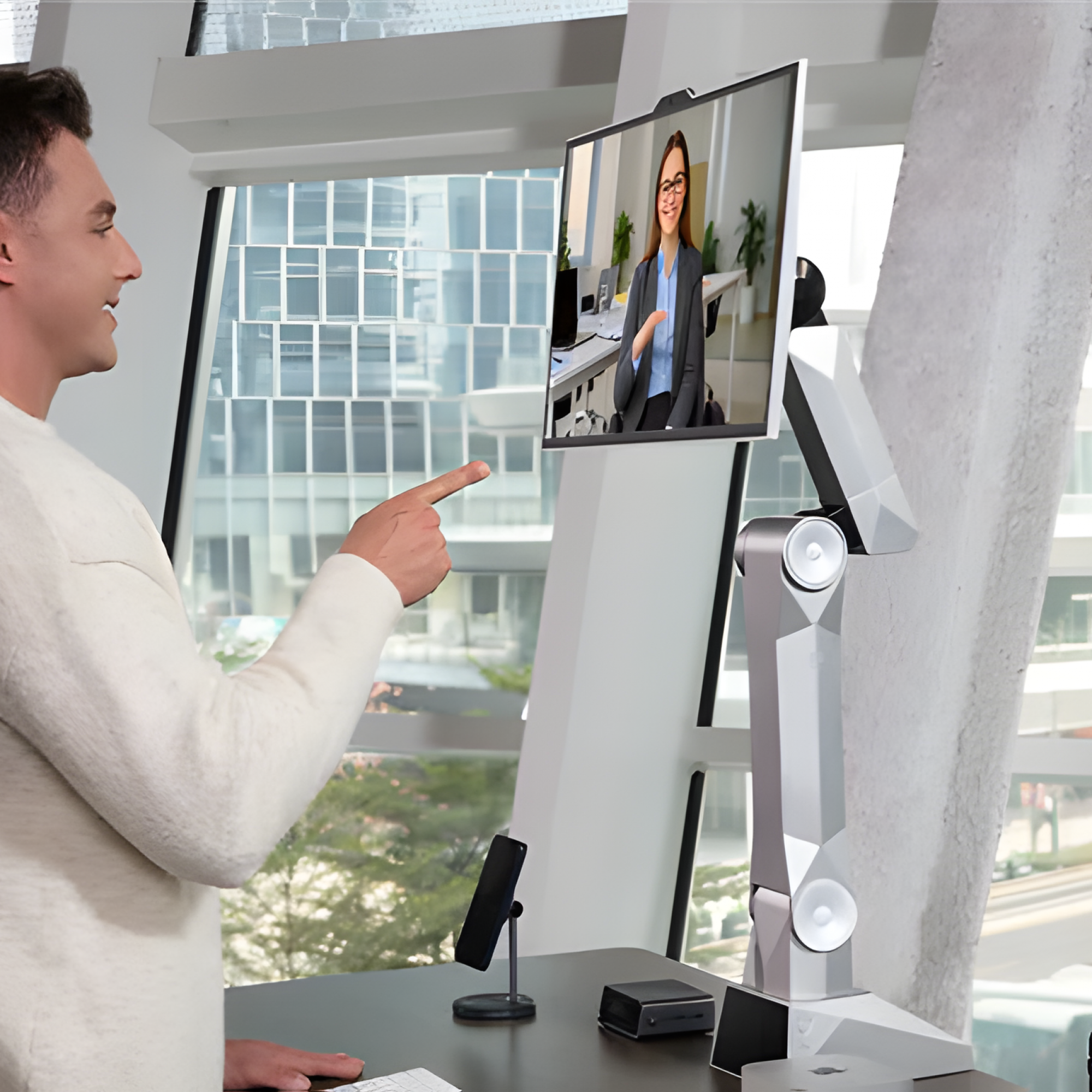 Монитор, который движется за пользователем CyboPal AI Monitor ONE